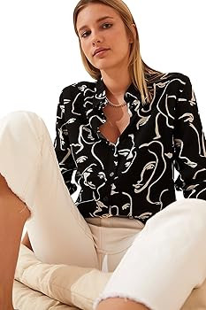 Blouses for Women Fashion, Casual Long Sleeve Button Down Shirts Tops, XS-3XL | Amazon (US)