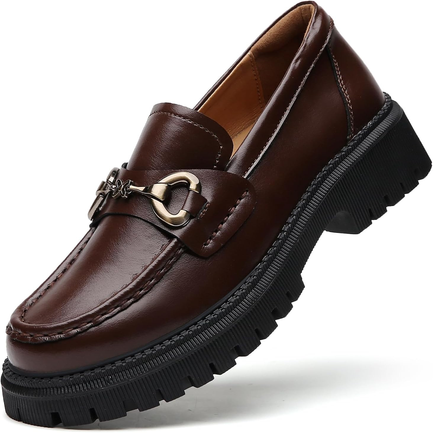 Loafers for Women Chunky Loafers Women Womens Loafer Shoes Platform Heel | Amazon (US)