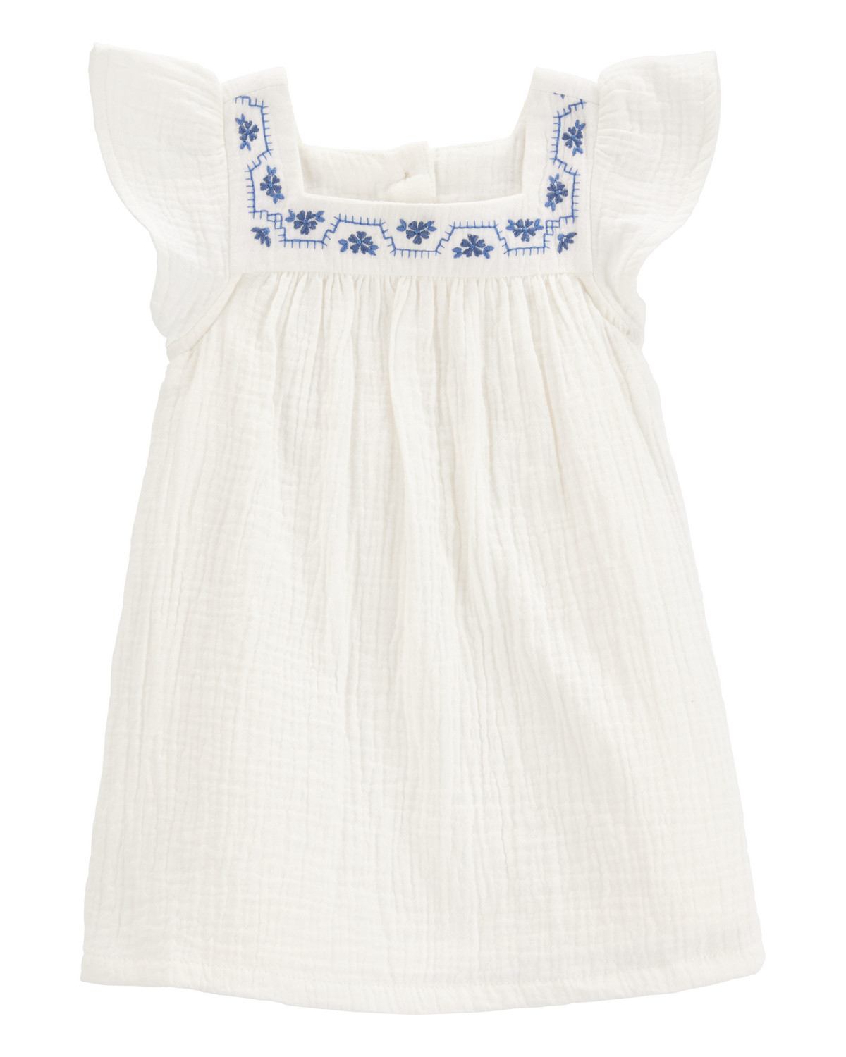 Baby Solid Flutter-Sleeve Dress - White - Carter's | Carter's | Carter's Inc