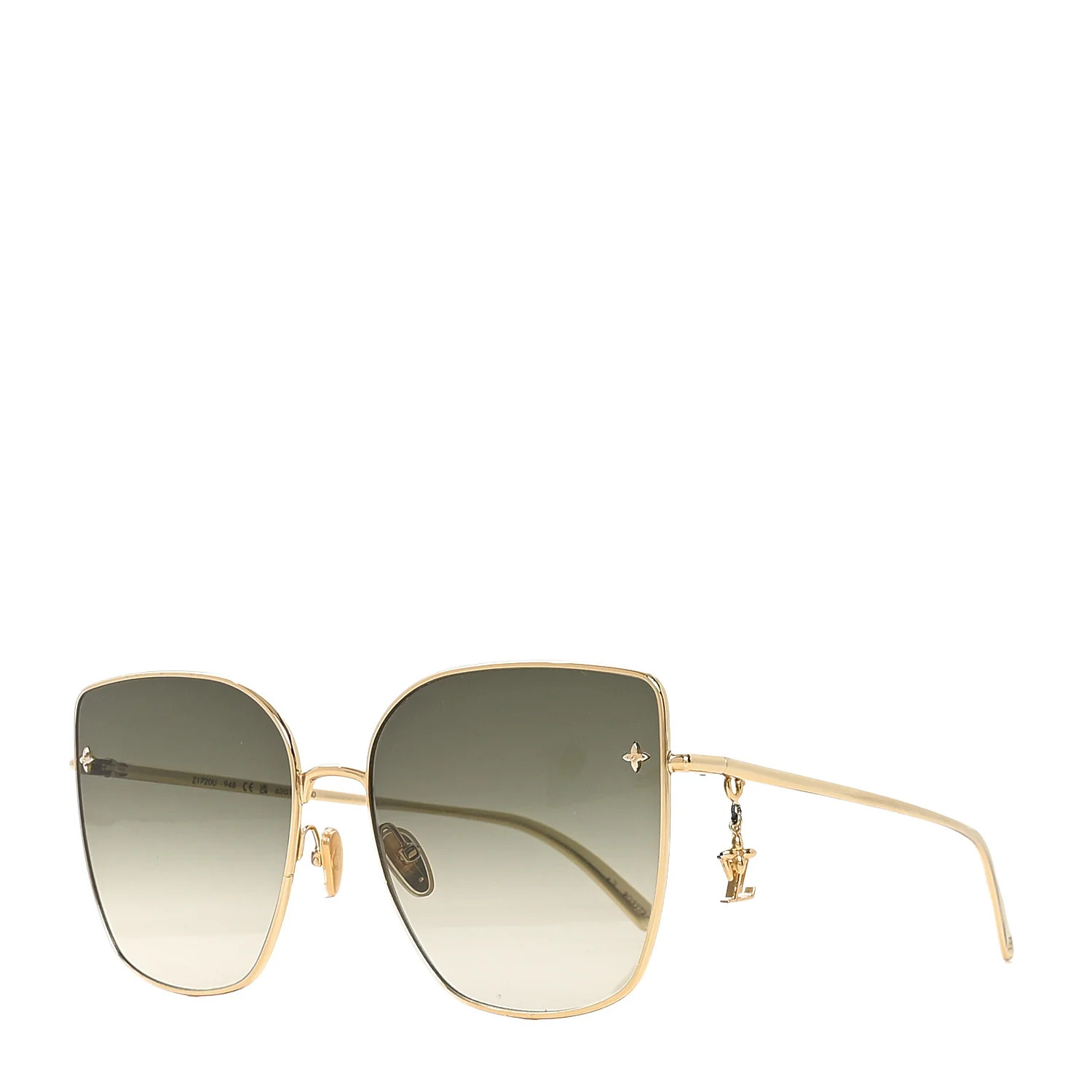 Louis Vuitton Metal LV Charm Cat Eye Sunglasses Z1720U Gold 1694166 | FASHIONPHILE (US)