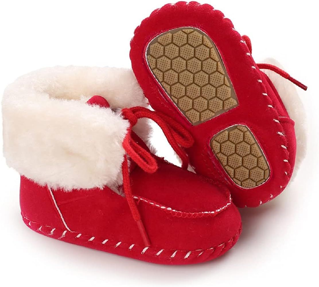 Fnnetiana Newborn Baby Warm Winter Snow Boots Toddler Soft Sole Anti-Slip Infant Prewalker Unisex... | Amazon (US)