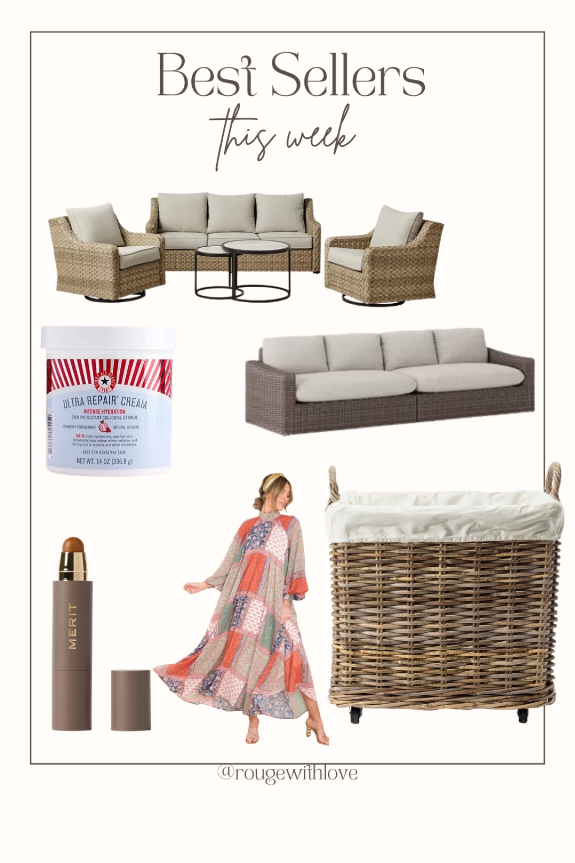 Best sellers, weekly best sellers, favorites, patio furniture, Walmart patio furniture, Lowe’s patio furniture, home and gardens, Allen and Roth, McGee & co sale, laundry basket, laundry hamper, red dress boutique, maxi dress, merit beauty, first aid beauty, ultra repair cream, beauty sale, maternity clothes, pregnancy, patio sofa, sofa sale, amber interiors, restoration hardware 

#LTKSale #LTKbeauty #LTKhome