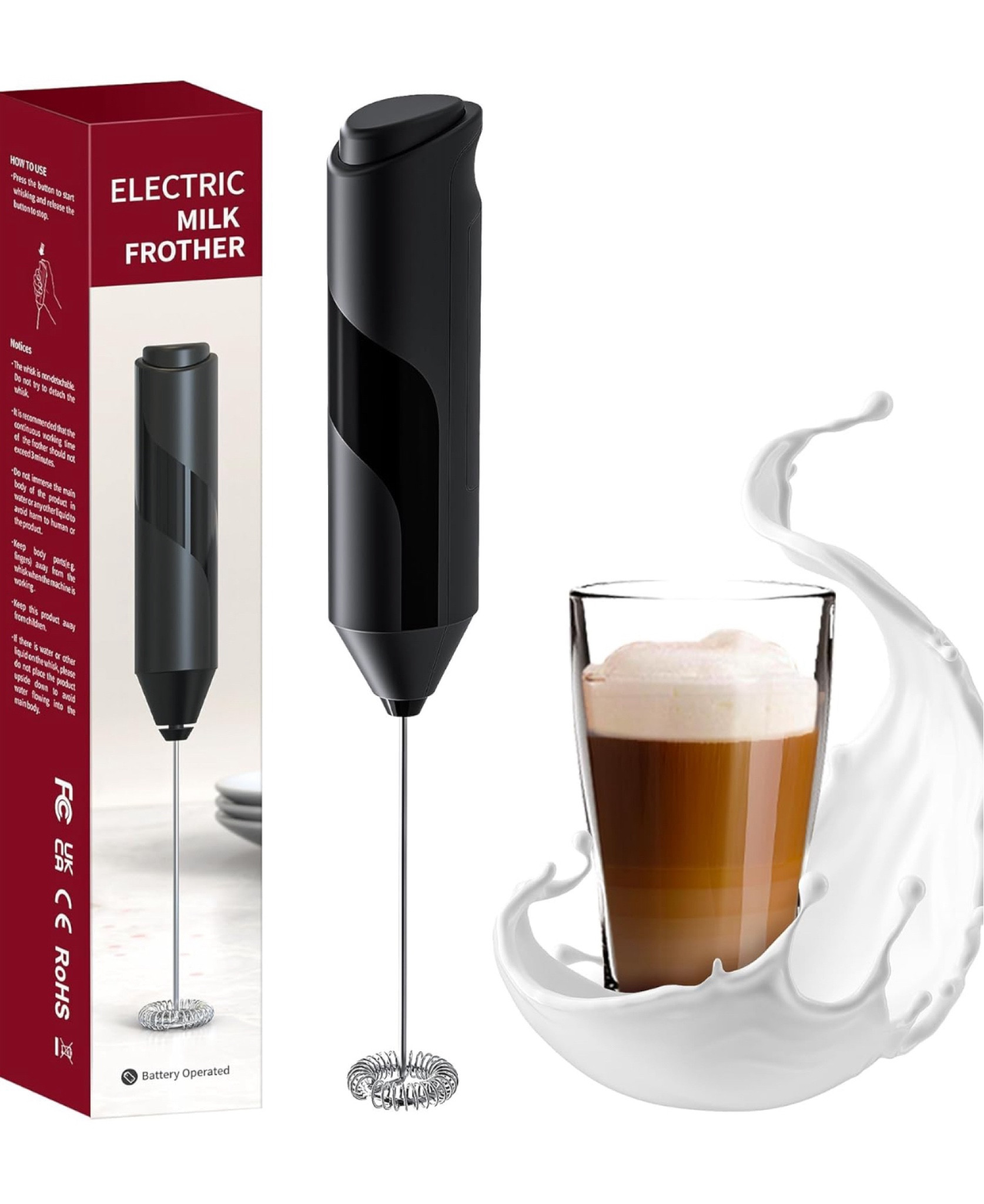Great gift! 
Make Rich Creamy Forth in Seconds: Handheld milk frother with a 14,000 RPM powerful motor, which can create rich cream foam for coffee drinks in 15-20 seconds. One click quick brewing, enjoying a rich taste, with simple operation. Whether you are a coffee novice or a seasoned enthusiast, you can easily make silky smooth milk foam by milk frother
Multi Function Mixer: Use EZBASICS handle milk frother to obtain rich cream foam, add rich taste to your coffee, latte and cappuccino, and enjoy professional coffee experience. Electric milk frother also serves as a versatile mixing tool for matcha powder, hot chocolate, eggs, powdered drinks, and more
High Quality and Durability: The EZBASICS handheld milk frother features a 304 food-grade stainless steel whisk, ensuring safety. Milk Frother's ergonomically designed handle maintains a comfortable grip even after extended use
Easy to Clean and Store: Place the mixer of the handheld milk frother under tap water and briefly turn it on for cleaning. Wipe the handle with a damp cloth, please do not put the handle directly into water (the mixer cannot be disassembled). The handheld milk frother is powered by 2 AA batteries (not included), can be placed on a desktop or drawer (without a stand). Compact size and featherweight, it is also convenient to carry when going on vacation or camping
Kitchen Helper and Ideal Gift

#LTKGiftGuide #LTKHome #LTKSaleAlert