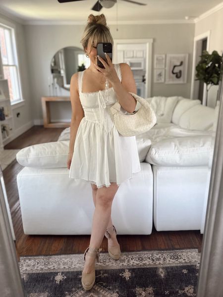 Found the cutest milkmaid dress for spring and summer! Wore this amazon milkmaid minidress to brunch this weekend! So cute paired with espadrilles for the perfect summer outfits 

#LTKfindsunder50 #LTKfindsunder100
