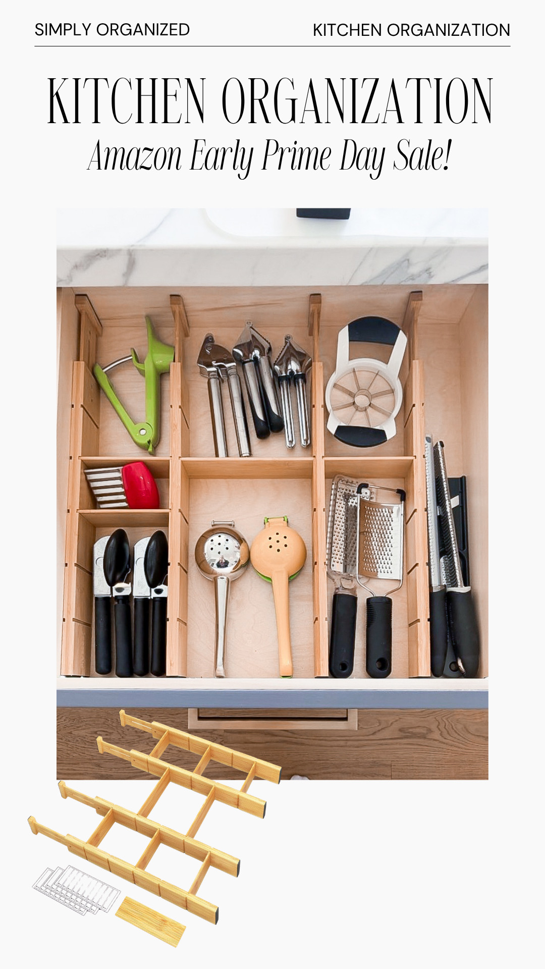 This is my newest favorite kitchen drawer organization system. Completely customize each section to actually fit your items neatly! 

 #LTKHome #LTKSaleAlert