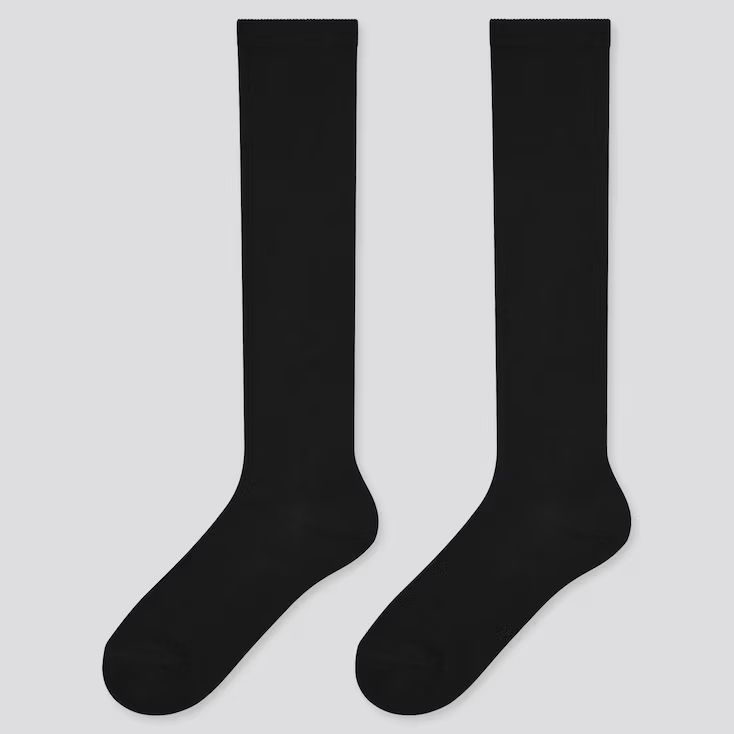 UNIQLO Women's HEATTECH High Socks (2 Pairs) , Black, 7.5-10 | UNIQLO (US)