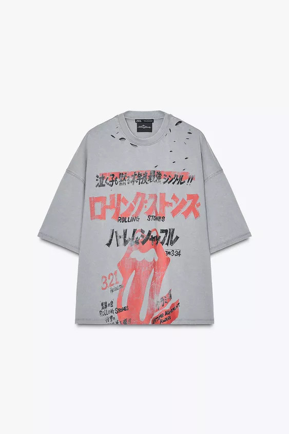 THE ROLLING STONES WASHED EFFECT T-SHIRT | Zara US