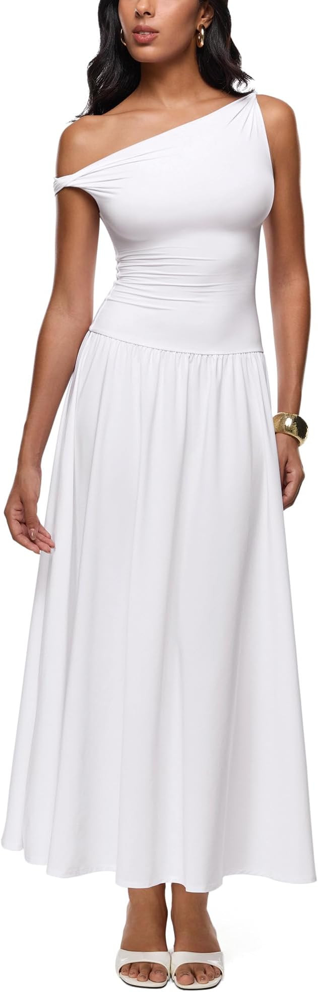 INLYRIC Women's Off The Shoulder Maxi Dresses Versatile Elegant Formal Wedding Guest Cocktail Fal... | Amazon (US)