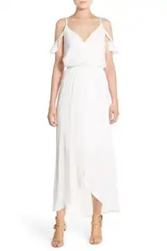 Cold Shoulder Wrap Front Maxi Dress | Nordstrom