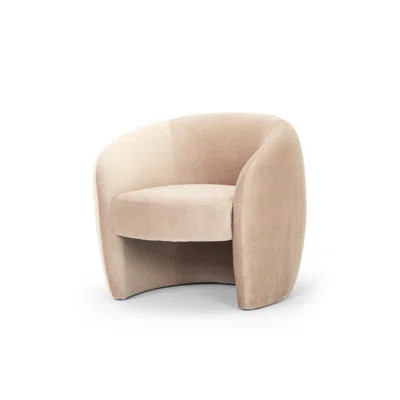 Natalie 24" Barrel Chair Fabric: Stax Blush Rosa | Wayfair North America