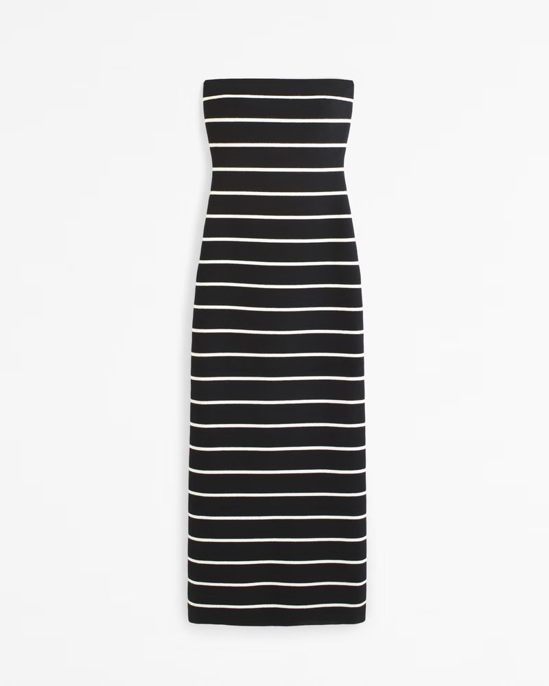 Strapless Midi Sweater Dress | Abercrombie & Fitch (US)