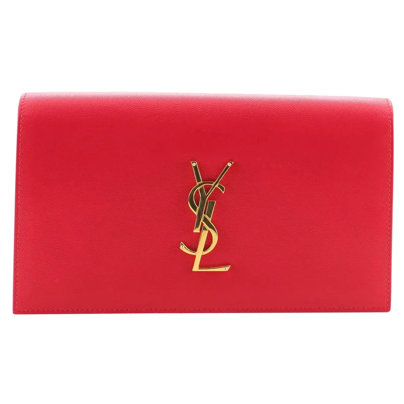 Saint Laurent Classic Monogram Clutch Leather Long | 1stDibs