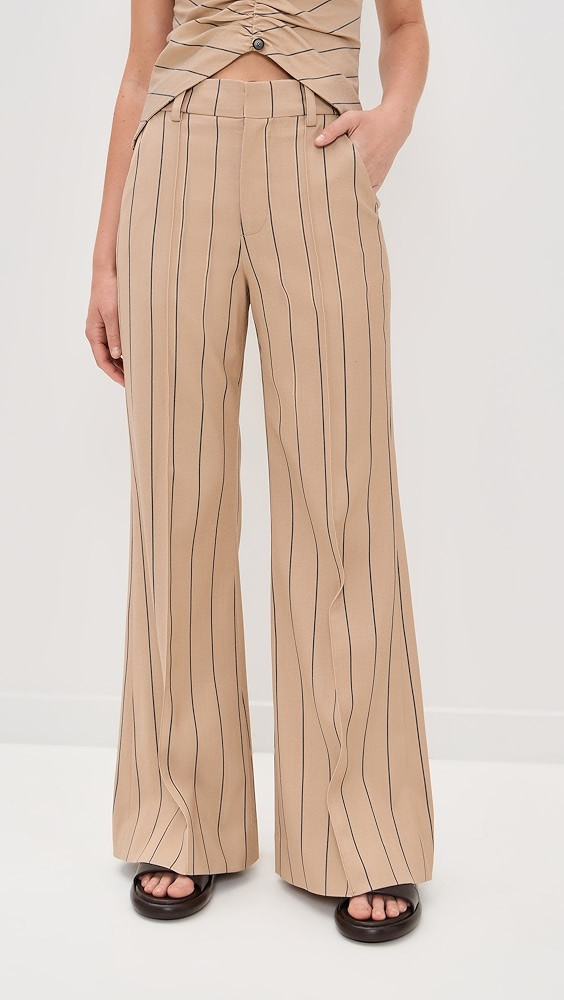 Rosie Assoulin Paneled and Piped Flare Pants | Shopbop | Shopbop