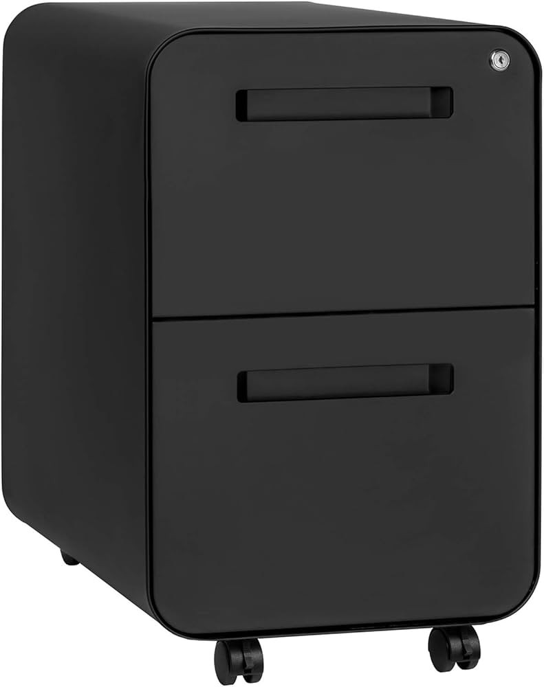 Laura Davidson Furniture Stockpile 2 Drawer Mobile File Cabinet with Lock - Under Desk Metal Fili... | Amazon (US)