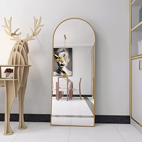 LFT HUIMEI2Y Arched Full Length Mirror, 65"x23.6" Full Body Mirror with Stand, Hanging or Leaning... | Amazon (US)