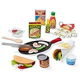 Amazon.com: Melissa & Doug Fill & Fold Taco & Tortilla Set, 43 Pieces – Sliceable Wooden Mexica... | Amazon (US)