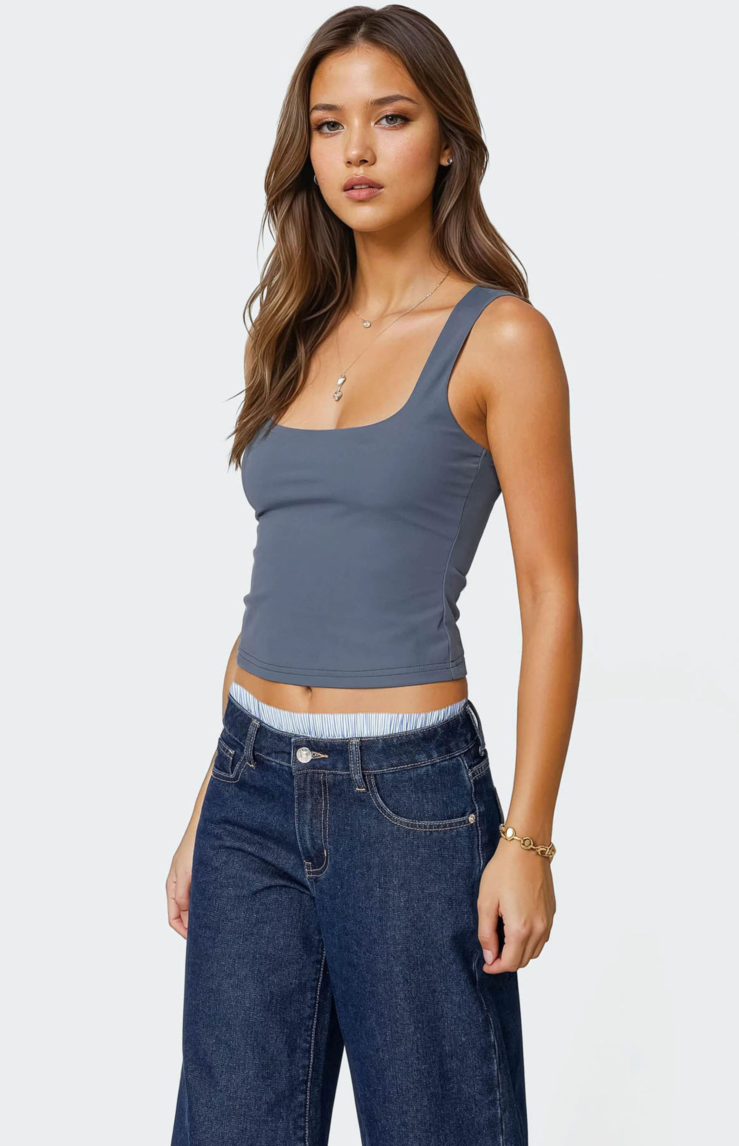 Edikted Essy Square Neck Top | PacSun