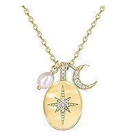 Amazon.com: PAVOI 14K Gold Plated Engraved Coin Pendant | Byzantine Coin Necklace | Bohemian Neck... | Amazon (US)