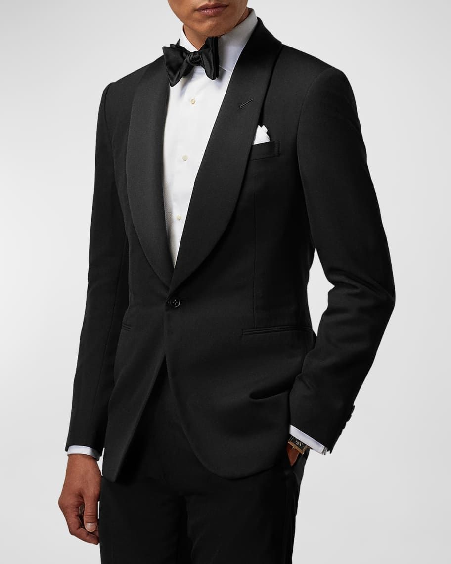 Ralph Lauren Purple Label Men's Gregory Barathea Wool Shawl Tuxedo | Neiman Marcus