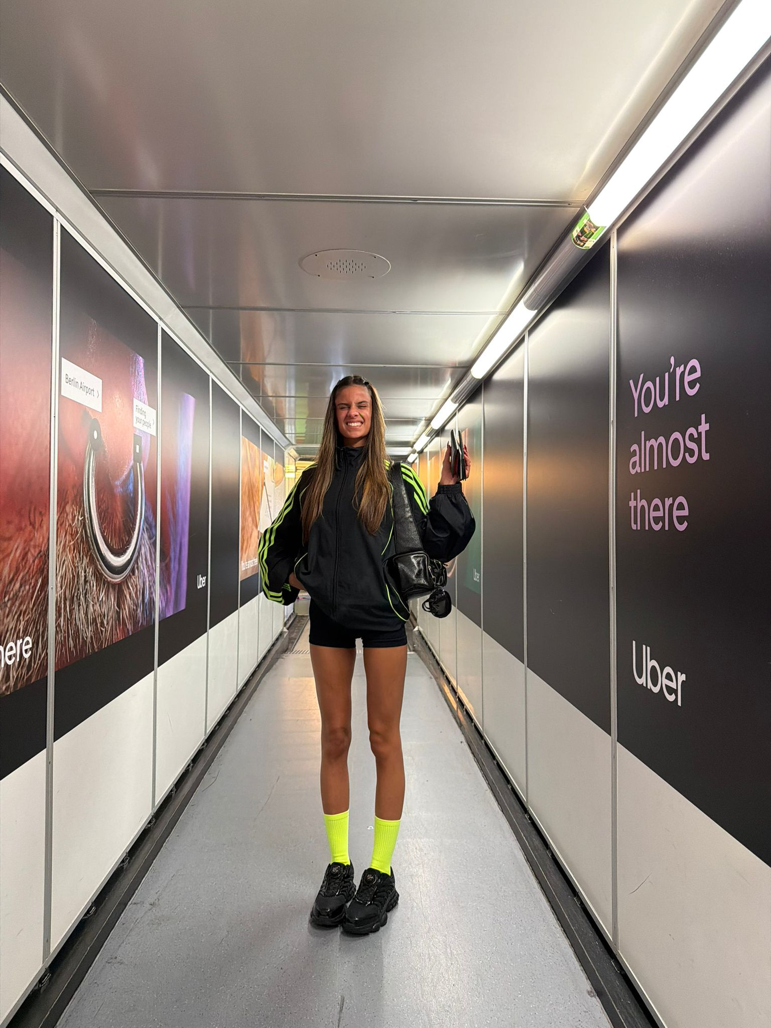 ⭐️

Adidas track jacket, black Adidas jacket, neon stripe Adidas jacket, airport travel outfit, comfy airport style, sporty travel look, athleisure airport outfit, black biker shorts outfit, neon yellow socks, chunky black trainers, sportcore aesthetic, street style, casual travel outfit, easy airport look 

 #LTKspring #LTKsummer #LTKfitness