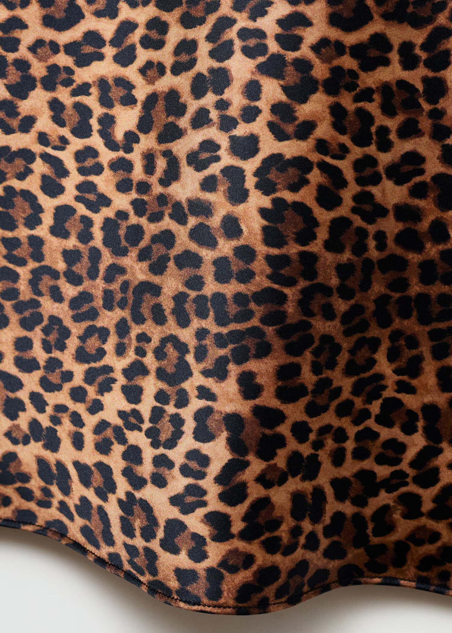 Leopard-print satin skirt | MANGO (US)