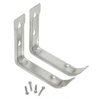 8-3/4 in Zinc-Plated Steel Wall Mount Utility Brackets (2-Pack) 20lbs | The Home Depot