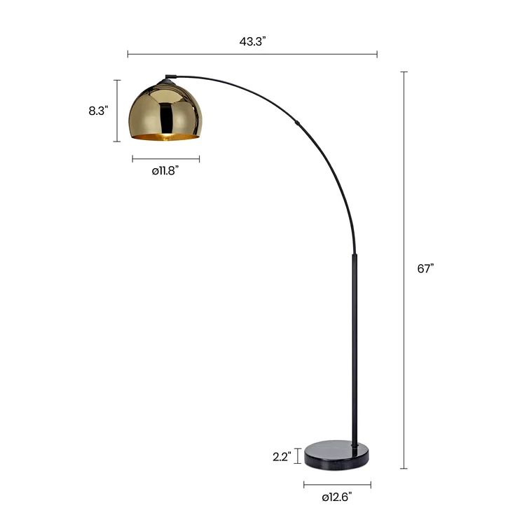Sevag 67" Arched Floor Lamp | Wayfair North America