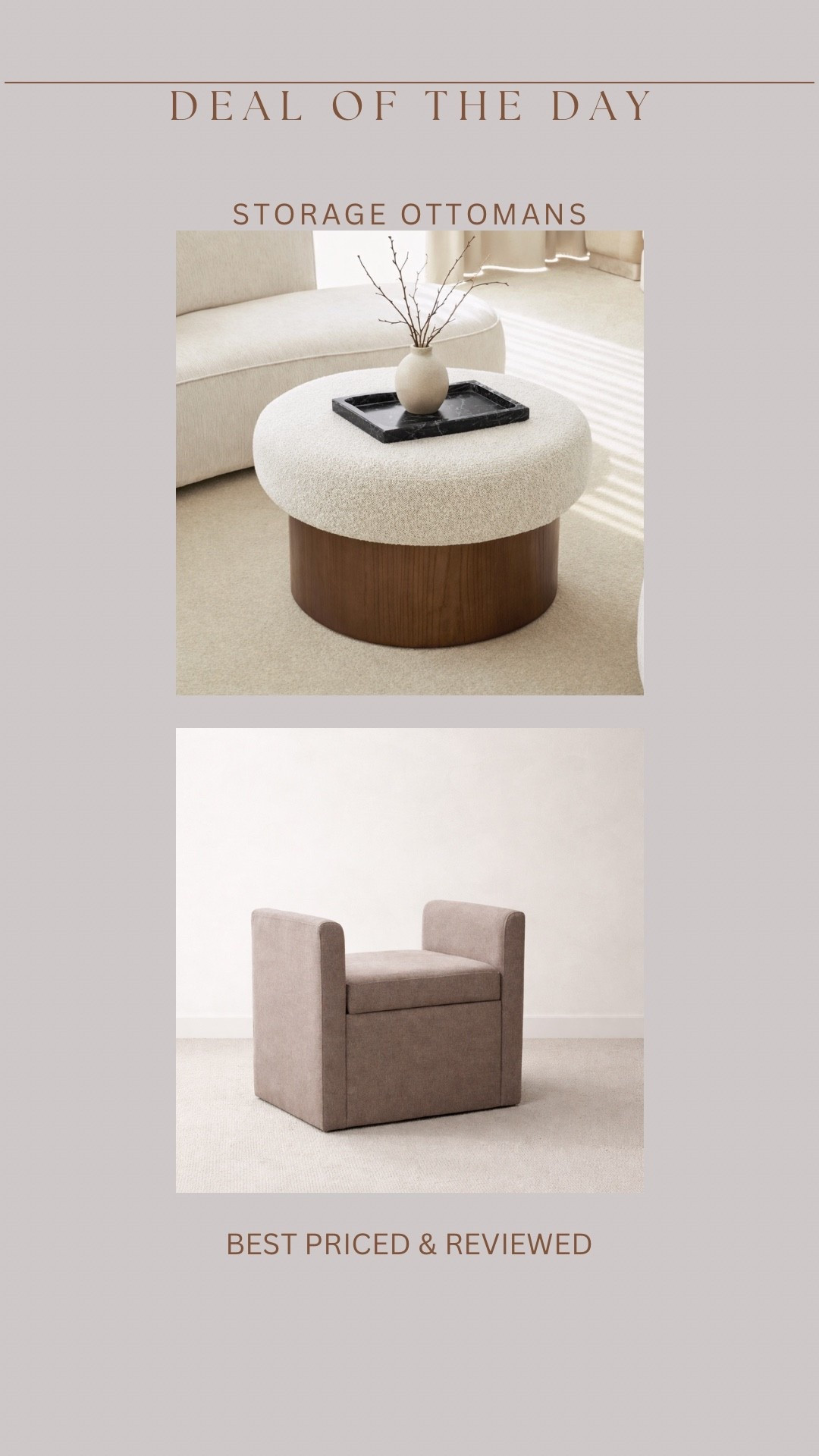 I love these @wayfair storage ottomans!! Great price points! Functional & aesthetic storage to help you get organized for the New Year 🥳 #wayfair #wayfairpartner #NewYearNewYou #ad

#LTKmomlife #LTKSaleAlert #LTKHome