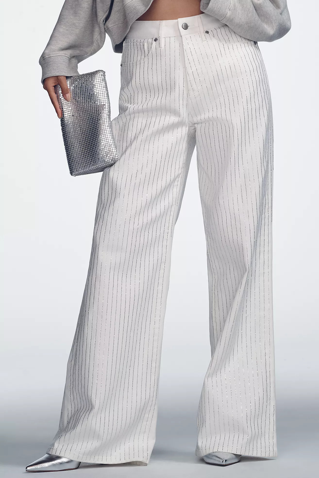 Good American Good Ease Relaxed Sparkle Jeans | Anthropologie (US)