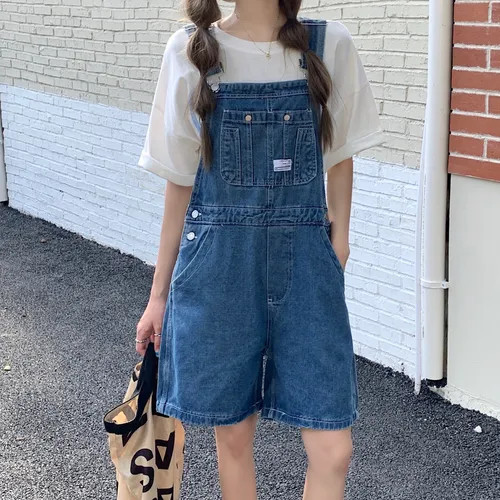 Hevnir - Washed Denim Jumper Shorts | YesStyle | YesStyle Global