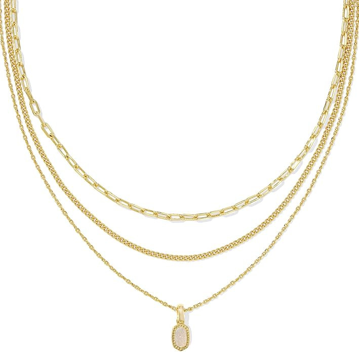 Kendra Scott Mini Elisa Triple Strand Necklace, Fashion Jewelry for Women | Amazon (US)