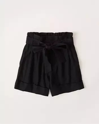 Linen-Blend Belted Shorts | Abercrombie & Fitch (US)