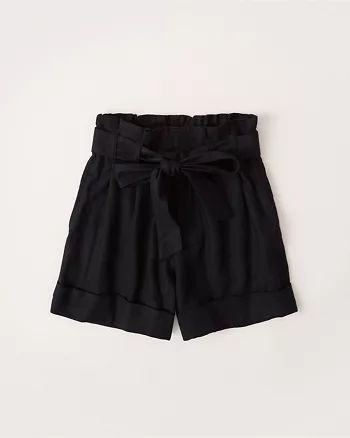Linen-Blend Belted Shorts | Abercrombie & Fitch US & UK
