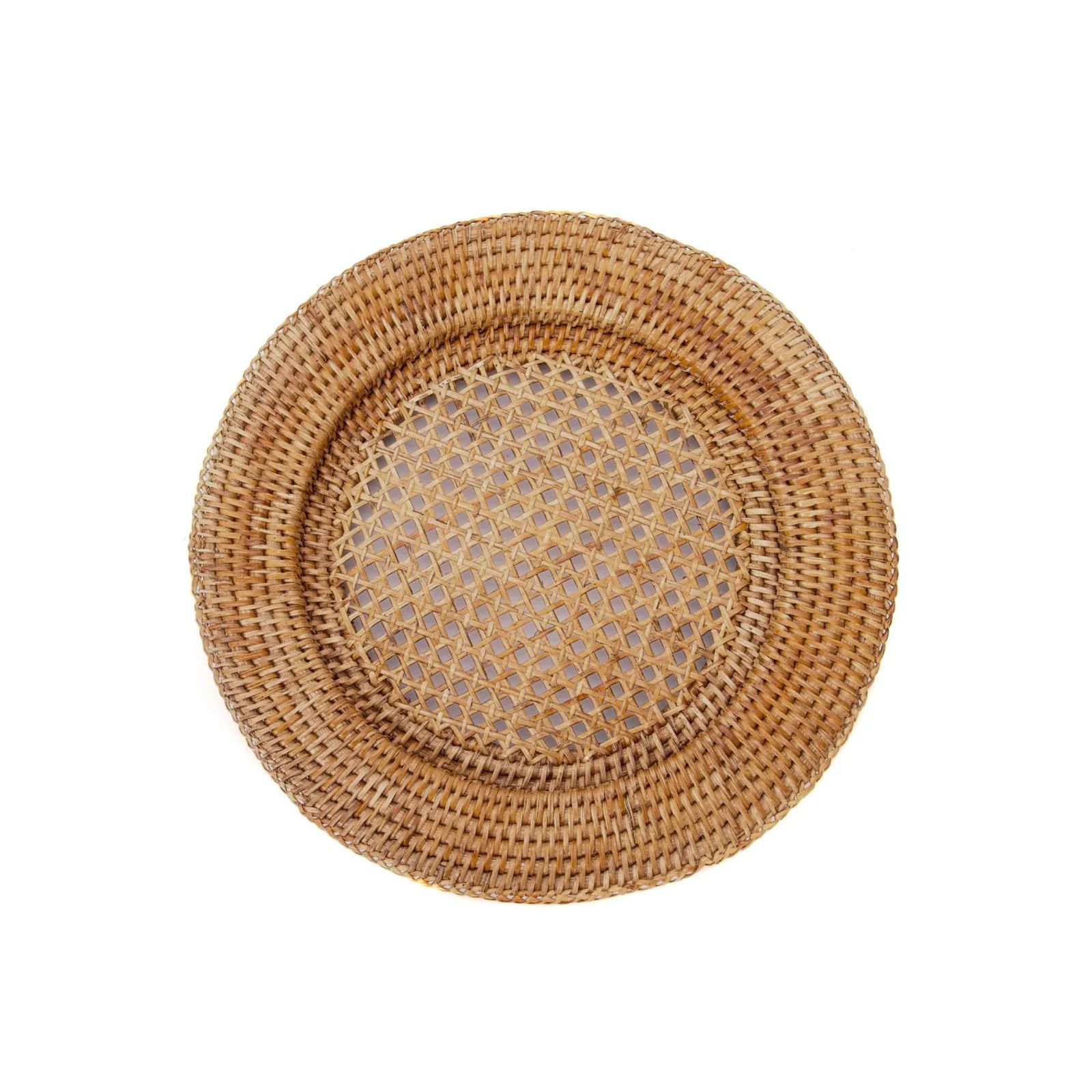 Woven Round Charger in Honey | Brooke and Lou