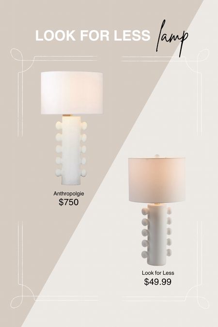 Looks for less Anthropologie lamp, save verses splurge, copycat, daily dupe, white table lamp, alpine lamp, dotted lamp, designer twin, high low HomeGoods 

#LTKhome #LTKfindsunder50