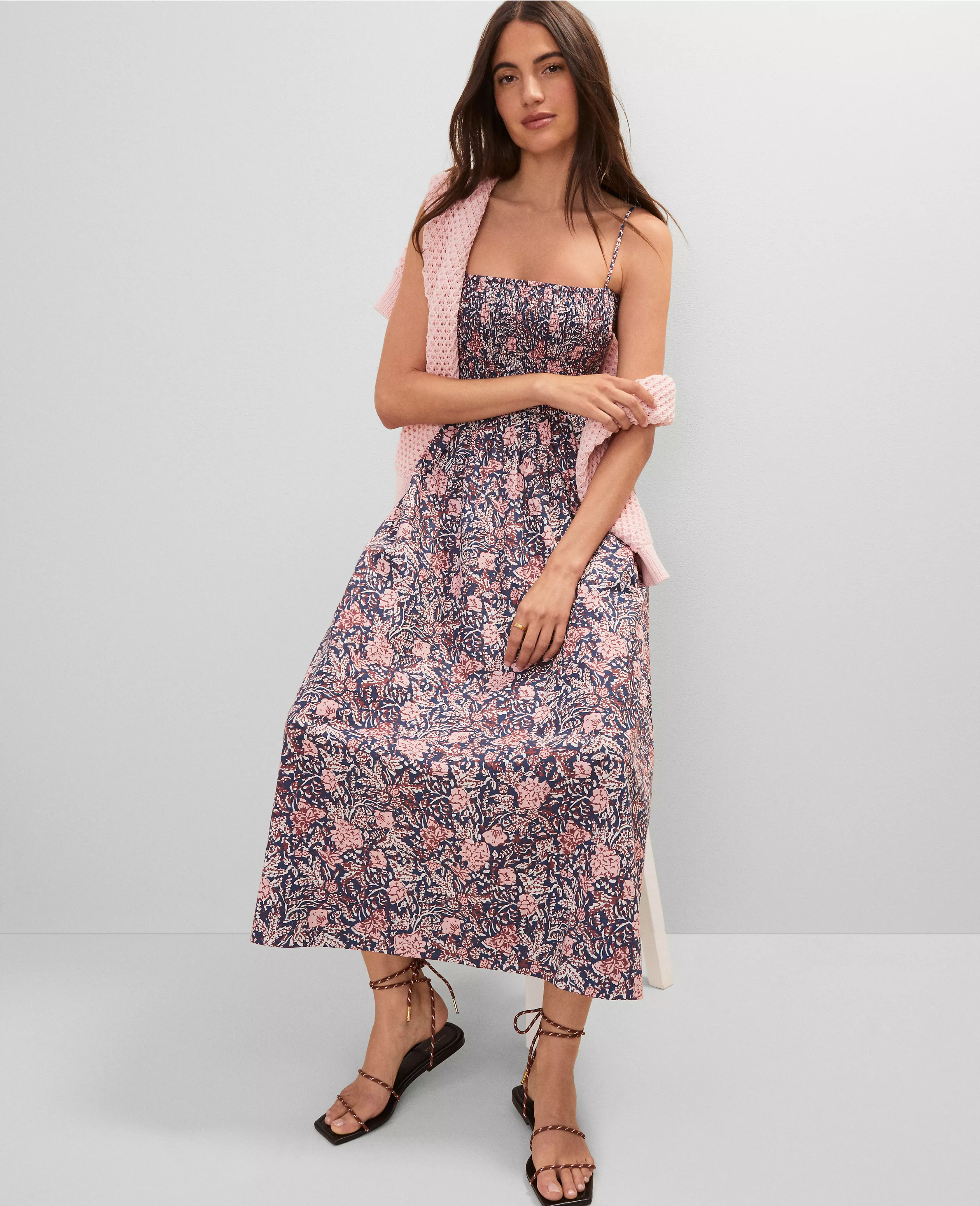 Weekend Collection Floral Flare Dress | Ann Taylor