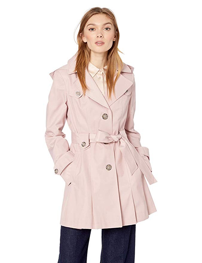 Via Spiga Women's Single-Breasted Belted Trench Coat with Hood | Amazon (US)