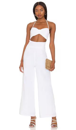 x REVOLVE Boat Linen Jumpsuit in White | Revolve Clothing (Global)