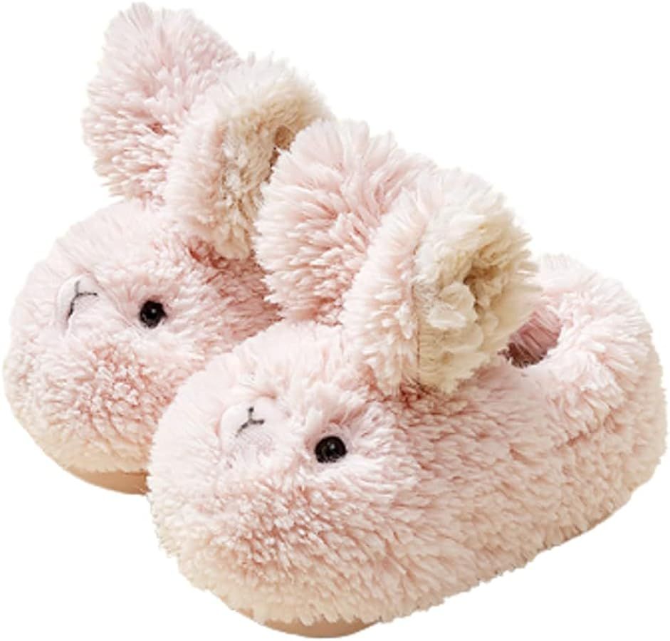 Caistre Toddler Slippers Girl Kids Bunny Cute House Slipper Fuzzy Slippers Winter Slipper Warm Sl... | Amazon (US)