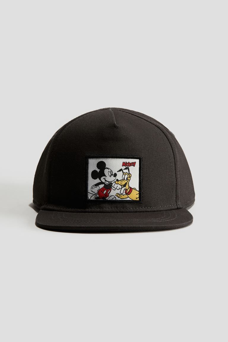 Cap with Motif - Dark gray/Mickey Mouse - Kids | H&M US | H&M (US + CA)