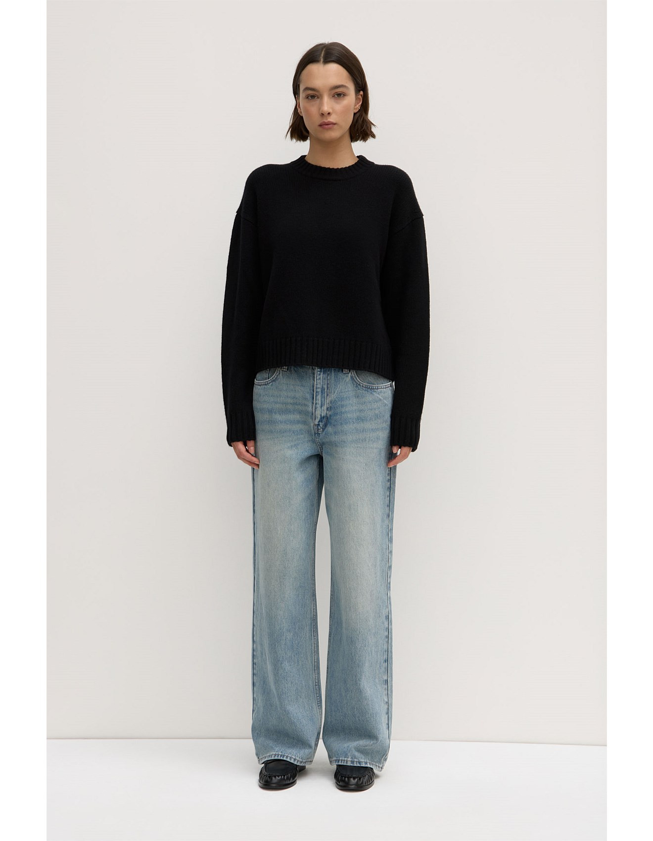 Beau Wool Merino Knit Black | David Jones (Australia & New Zealand)