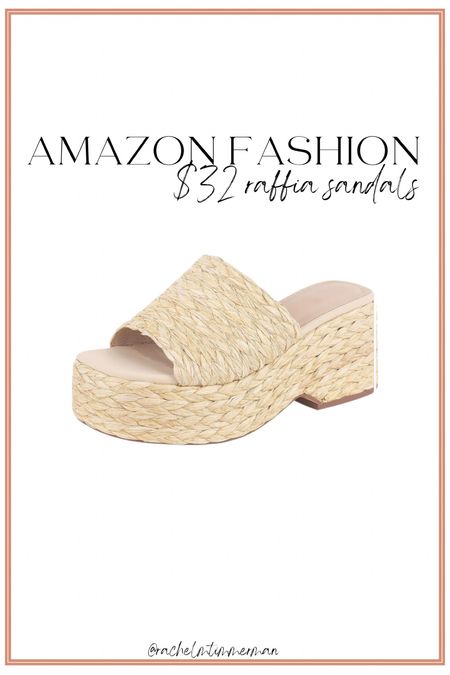 $32 amazon sandals! I have the Walmart ones and LOVE them! They sold out so quickly, so I’m really excited to find these on Amazon for a similar price point. 

Amazon fashion. Amazon finds. Raffia sandals. LTK under 50. 