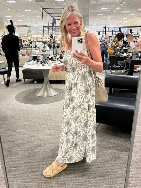 Love this floral dress with these rattan raffia buckle sandals. Extra small dress and size 8 shoes which run true to size. Nordstrom Sam Edelman, Abercrombie.

#LTKSeasonal #LTKover40 #LTKshoecrush