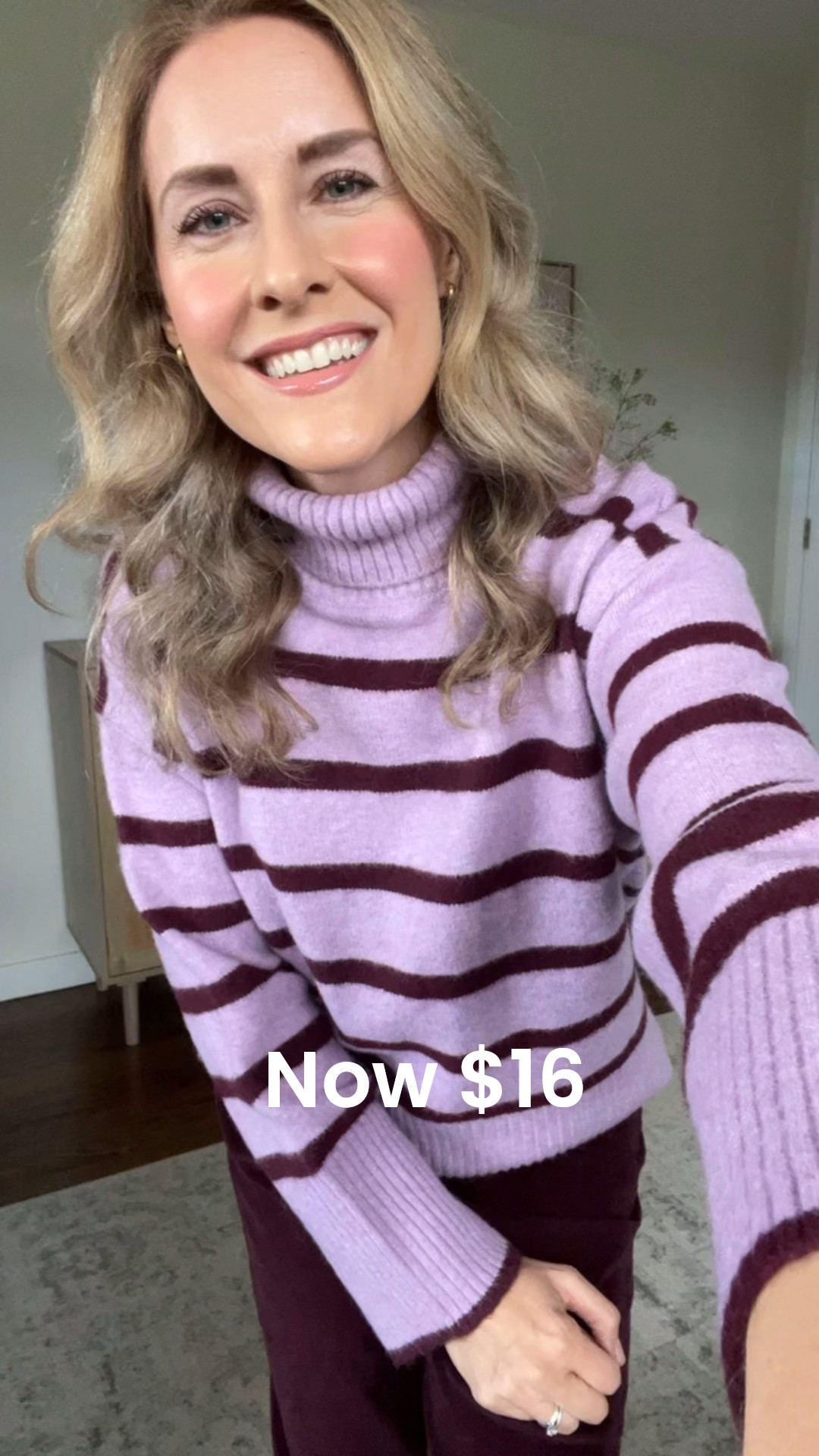Walmart turtleneck was $22.98 now $16! Comes in four colorway. I went up one size to a medium. Velvet pants fit true to size, I’m a 6. #walmartfashion holiday Christmas outfit 

#LTKOver40 #LTKFindsUnder100 #LTKFindsUnder50