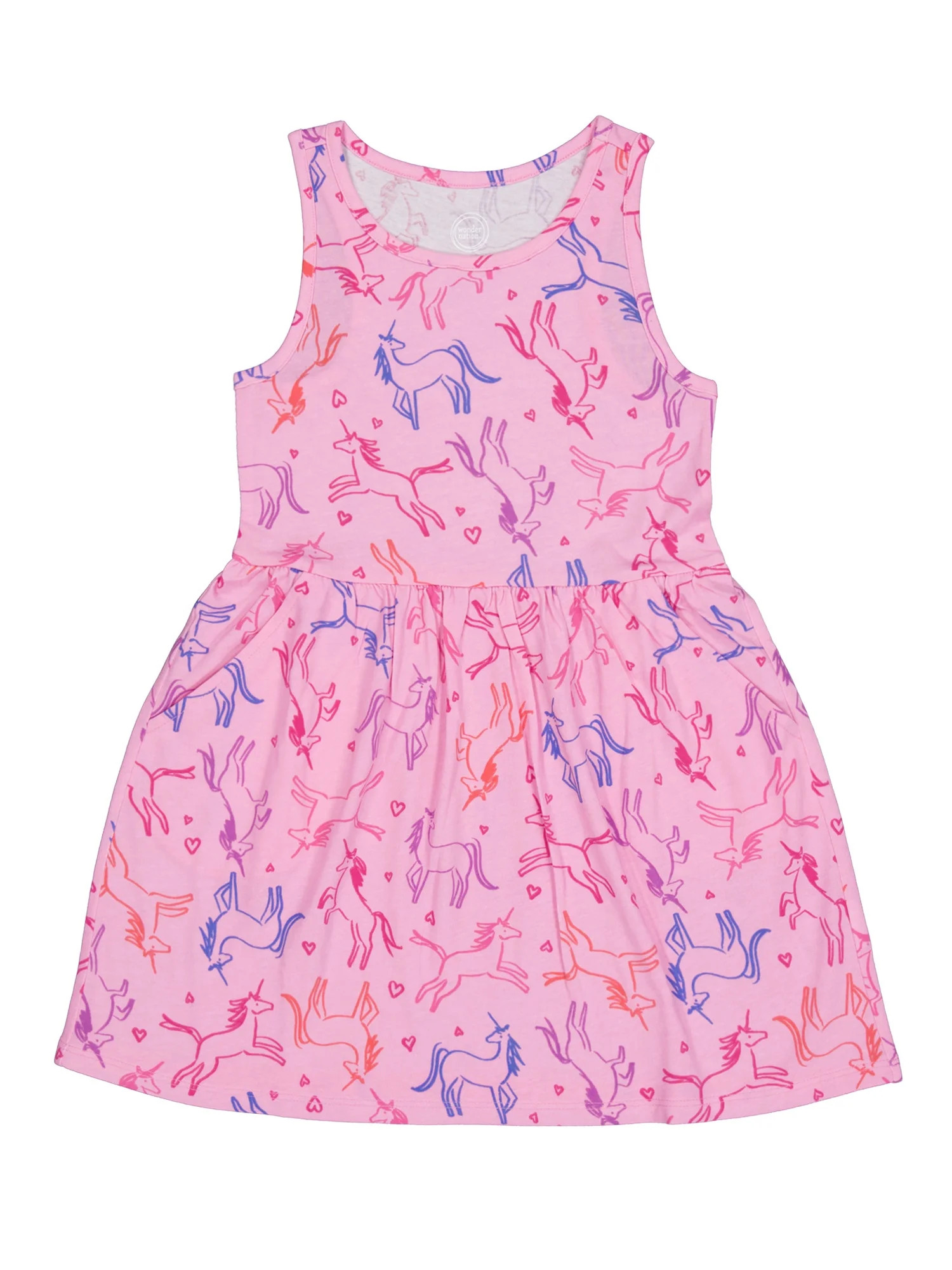 Wonder Nation Girls Tank Play Dress,Sizes M-XLP - Walmart.com | Walmart (US)