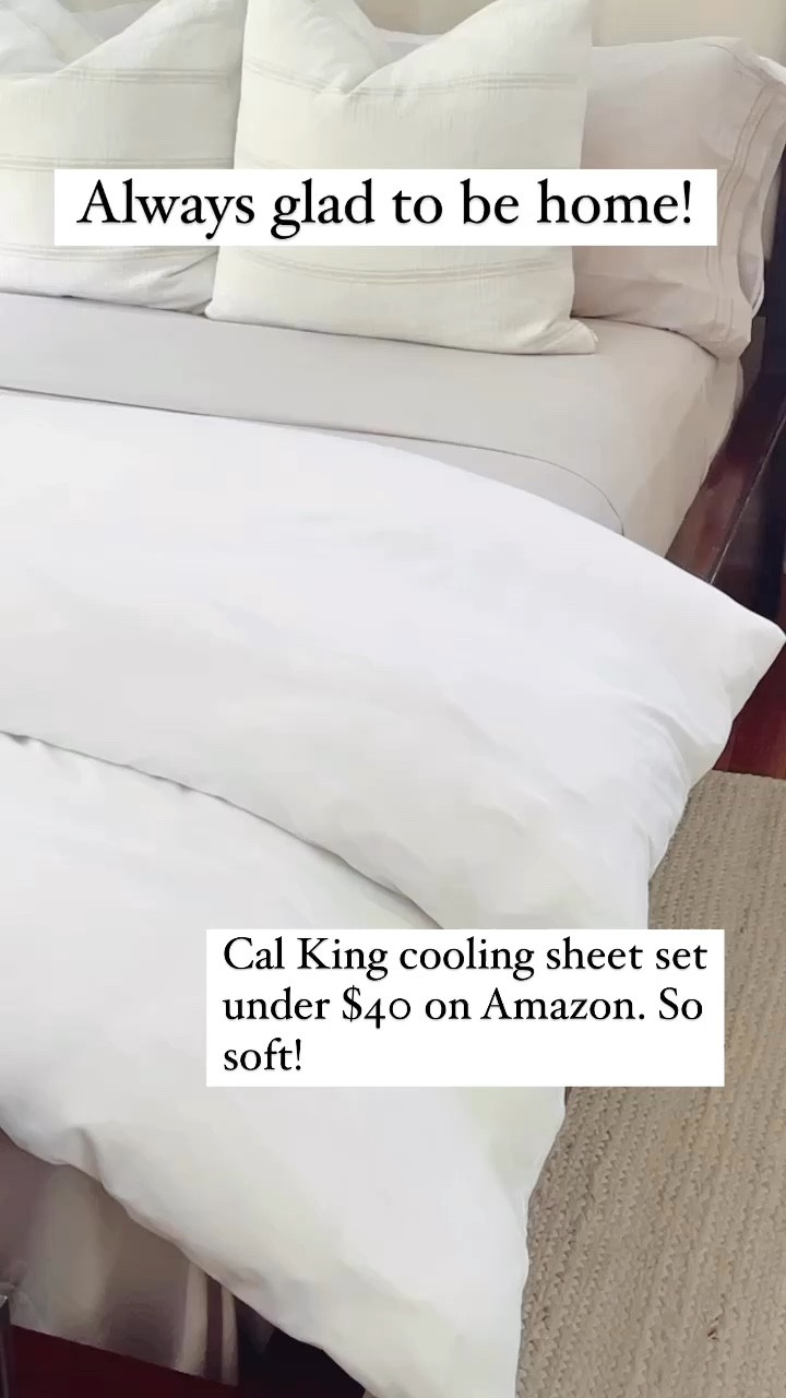 Very soft sheet set available on Amazon for u see $40. All the sizes and colors available. 

For reference this is the Cal King size in color: wheat 👍🏻

#sheets #bedding #bed 

#LTKSaleAlert #LTKHome #LTKVideo