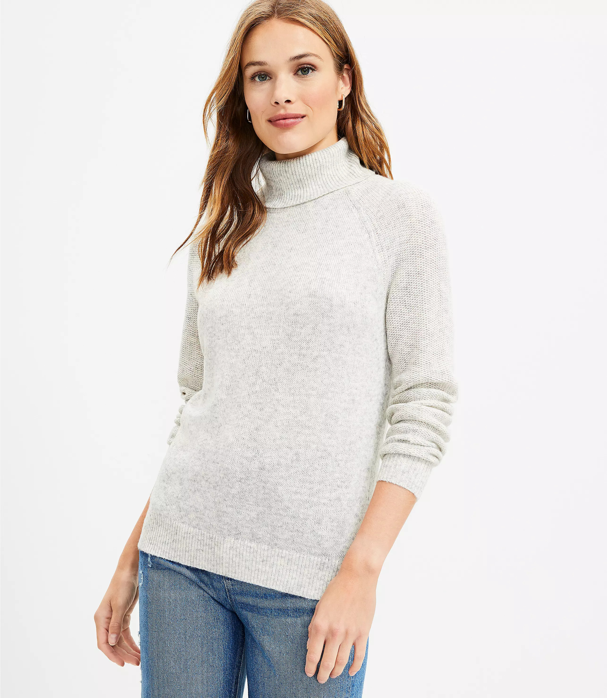 Stitchy Turtleneck Sweater | LOFT