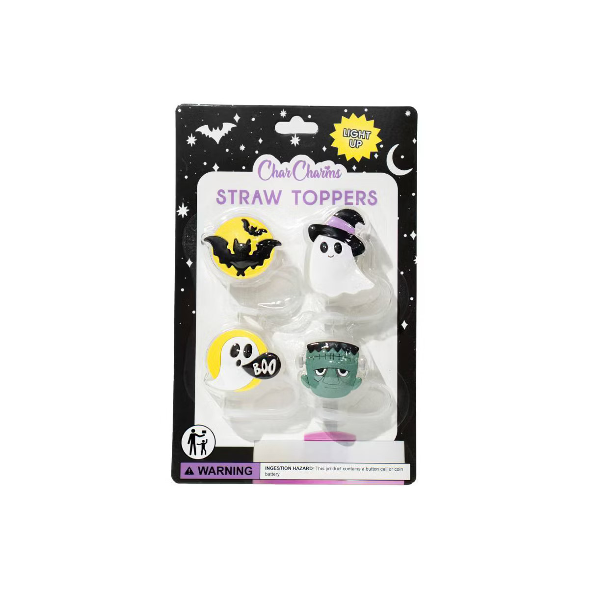 CharCharms 4pk Straw Toppers | Target