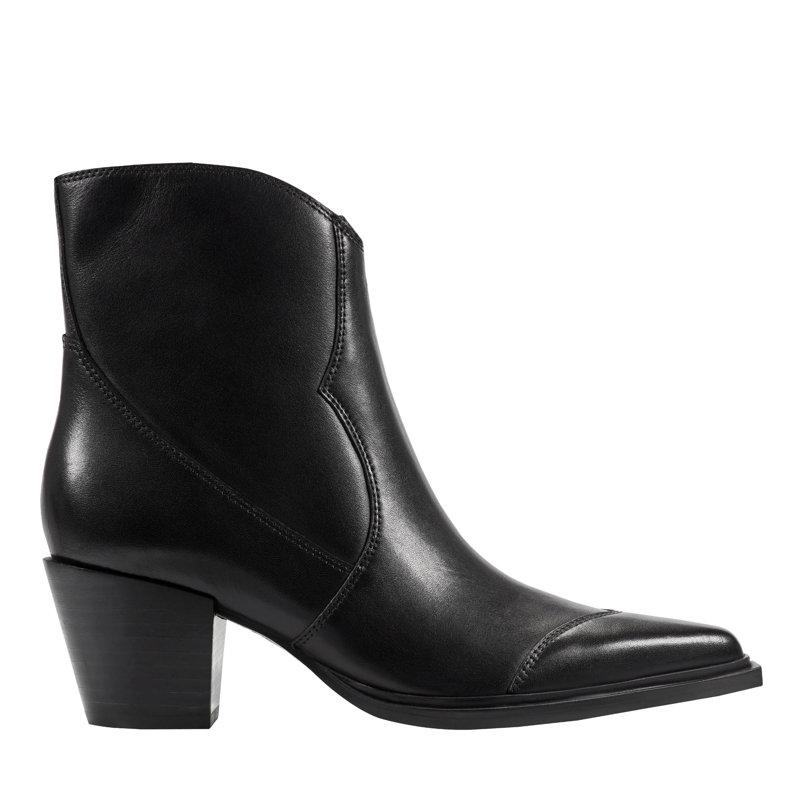 Giulie Western Leather Ankle Bootie | Marc Fisher