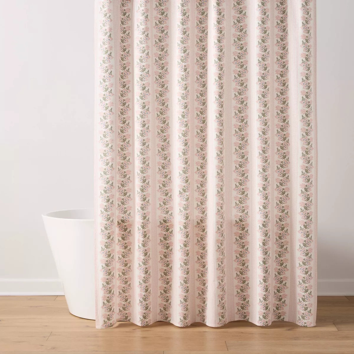 Floral Stripe Dorm Shower Curtain Pink - Threshold™ | Target